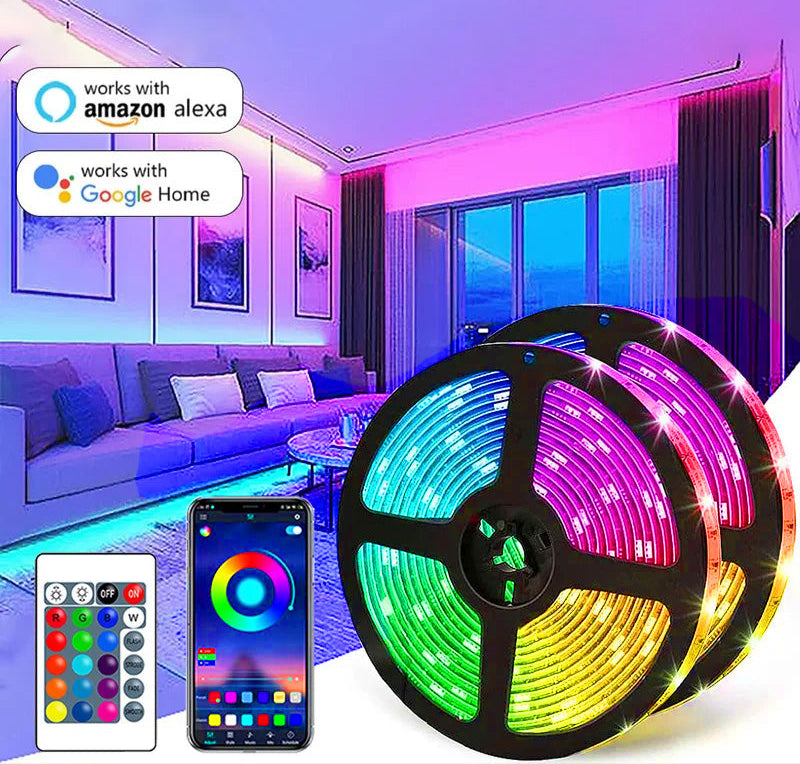 Fita LED RGB - Para TVs e Monitores, com Wi-Fi e Bluetooth Fita LED RGB - Para TVs e Monitores, com Wi-Fi e Bluetooth